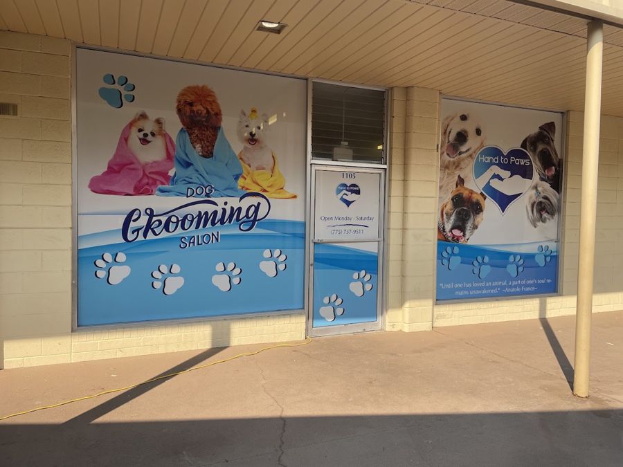Hand to Paws storefront in the Village Shopping Center
